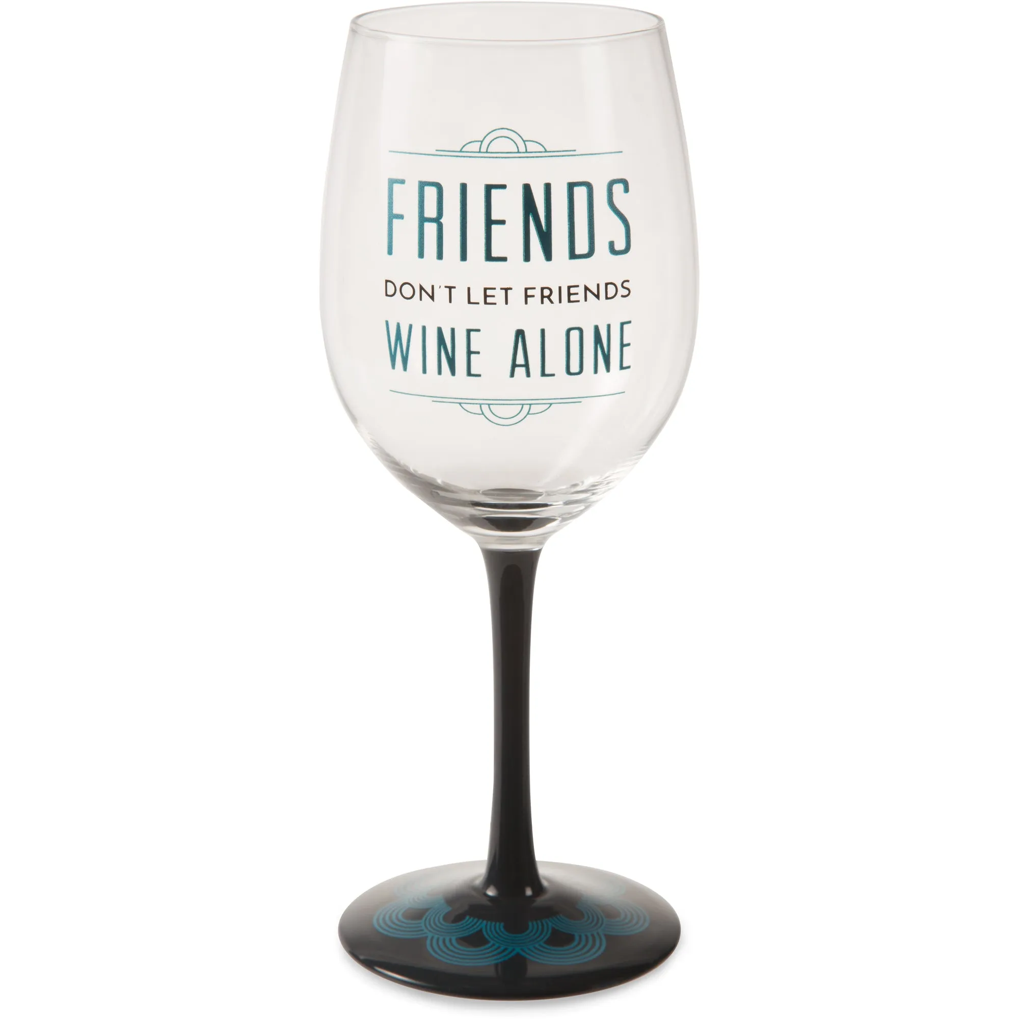 Wine Alone 12 oz Wine Glass Tealight Holder