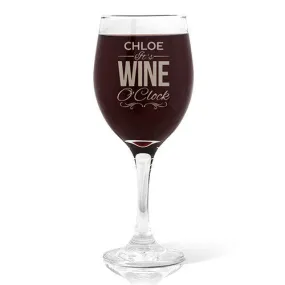 Wine O'Clock Design Wine 410ml Glass