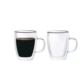 Winox Borosilicate Double Wall Glass Codfee  Mug 270ml 2pc GL2701