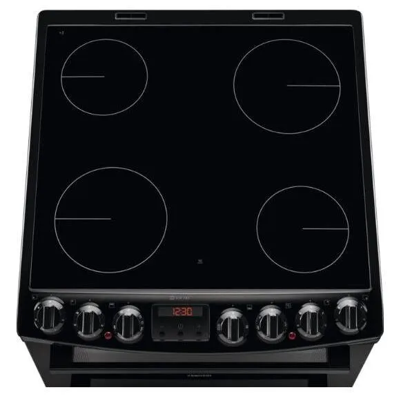 Zanussi 60cm Ceramic Electric Cooker - Black | ZCV69360BA