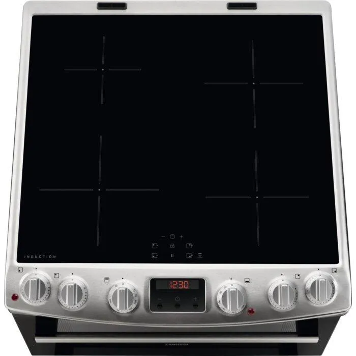 Zanussi 60CM Freestanding Electric Cooker with Induction Hob - Stainless Steel | ZCI66280XA