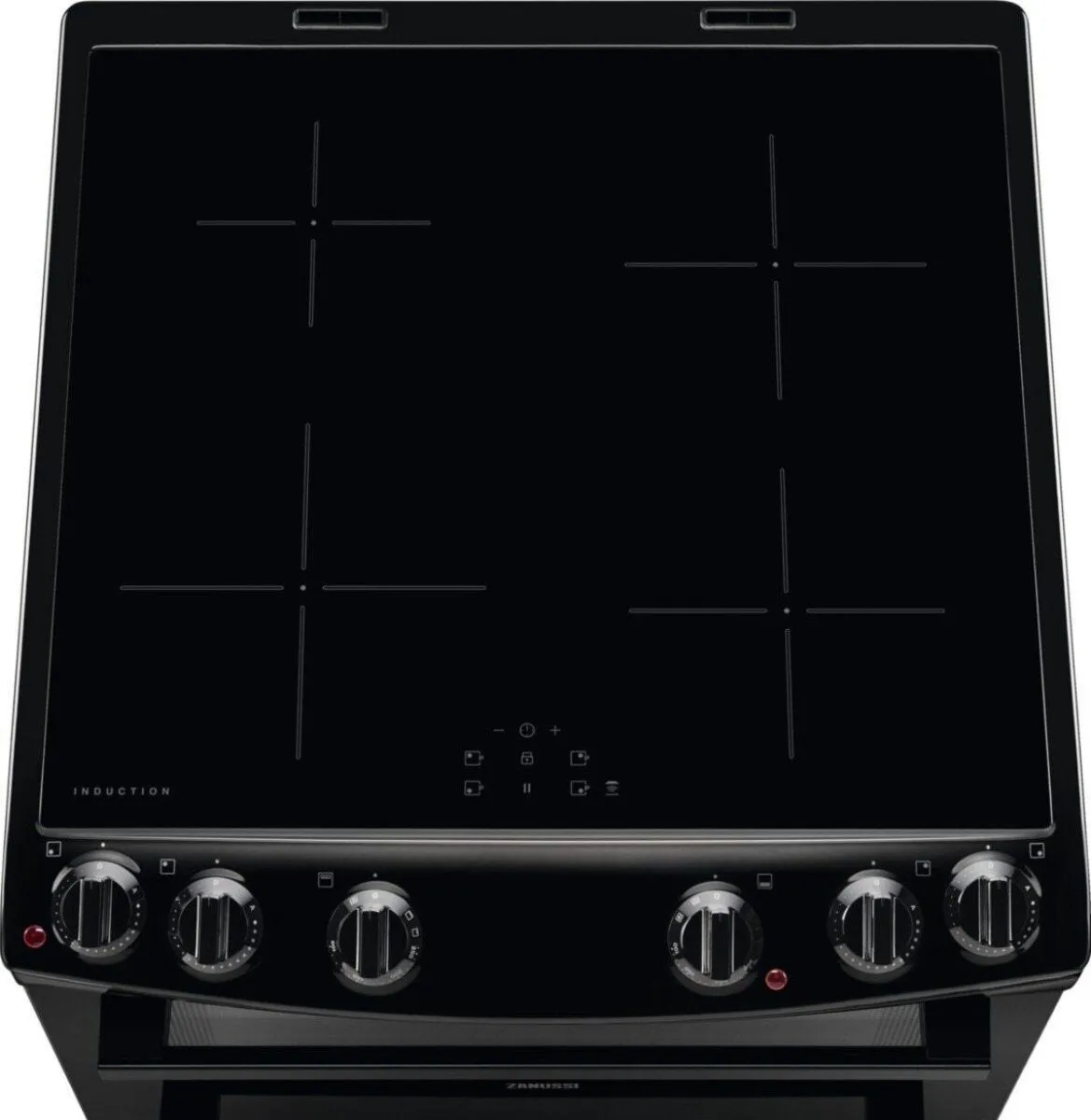 Zanussi ZCI66080BA Induction Electric Cooker with Double Oven, Black, A Rated