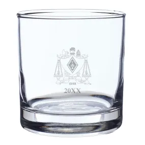 ZBT Engraved Year Rocks Glass