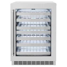 ZLINE 24 in. Touchstone Dual Zone 44 Bottle Wine Cooler With DuraSnow® Stainless Steel Glass Door (RWDO-SN-24)