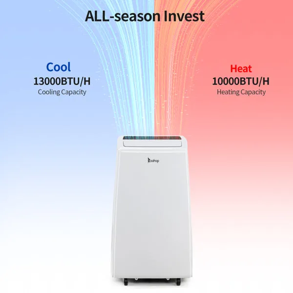 ZOKOP 13000BTU YPS5-14H 115V Overhead Portable Air Conditioner Cooling Heating Fan